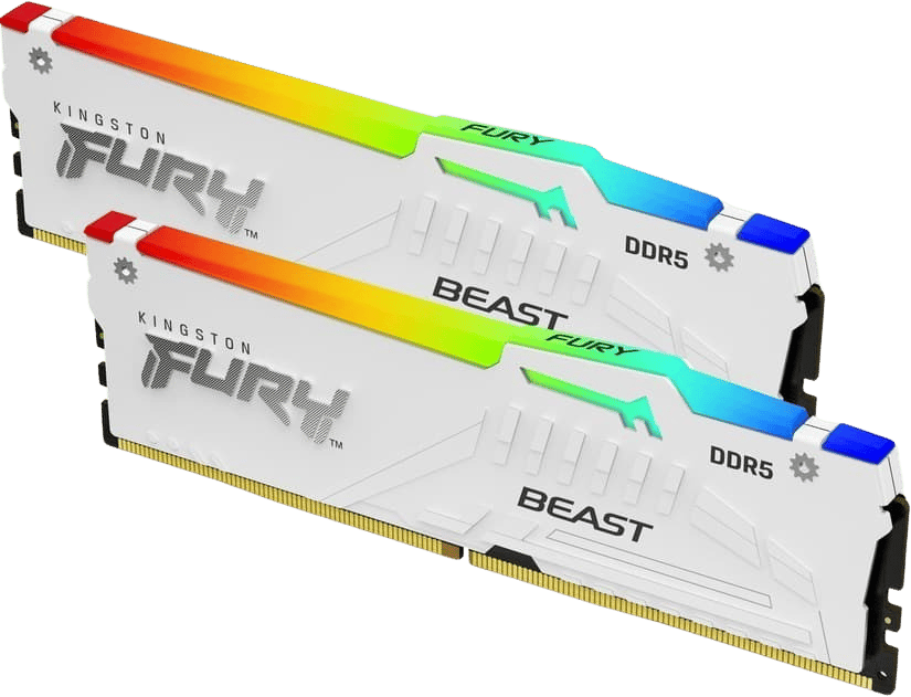 Kingston 64GB (2x32GB) DDR5 RGB 6000MHz CL30 FURY Beast White RGB EXPO