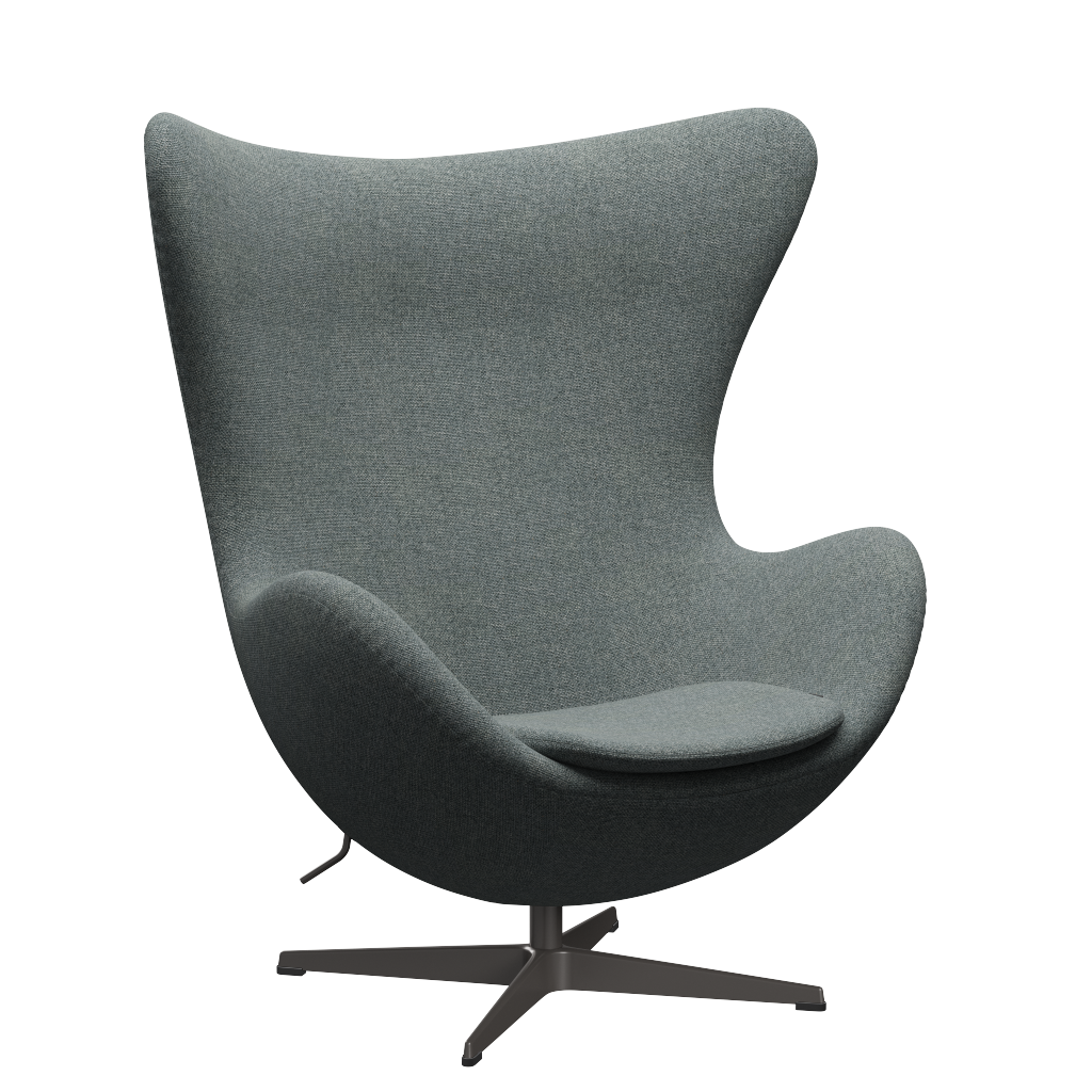 3316 Ægget loungestol, stel i warm graphite af Arne Jacobsen Hallingdal - 130 Grey - Jacobsen Plus