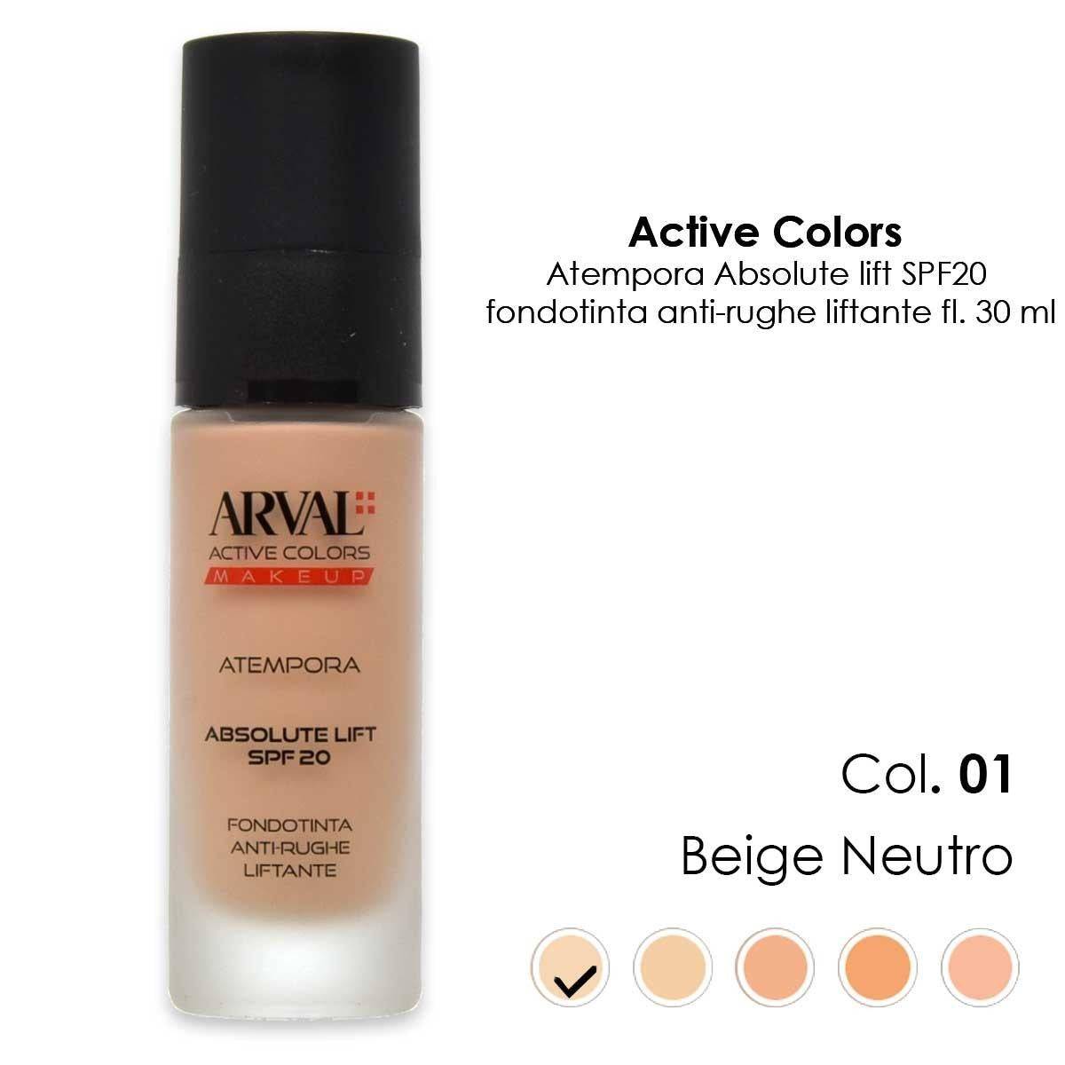Arval Atempora Absolute Lift SPF20 01 Beige Neutro 30 ml — Fondotinta antirughe
