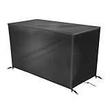 YIUEYI utomhus uteplats möbelöverdrag vattentät, 280 x 220 x 90 cm (LxBxH) slitstark 600D vindtät UV rektangulärt skydd för uteplats utomhus bord set för utomhusmöbler