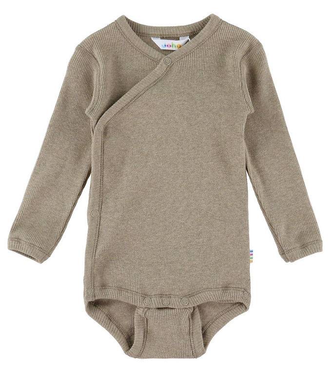 Joha Omlottbody l/ä - Rib - Mörk Beige - Joha - 50 - Body L/Ä