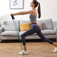 1-pack motståndsband med handtag, TPE-tyg, flera färger, lämpliga för hemmaträning och styrketräning - perfekta för yoga, pilates, boxning, stapelbara - Multifärgad (Grön 13,5 kg,4,5 kg gul,Röda 20 pund)