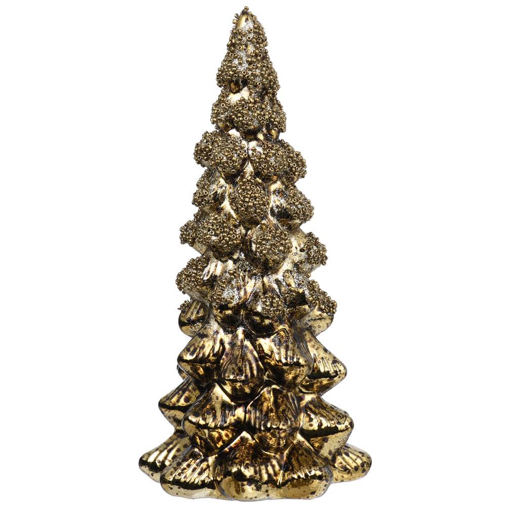 Julgran Dekoration Glas - Guld - 20cm hög