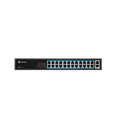 Milesight PoE Switch 24 x PoE, 2 x uplink, 400W