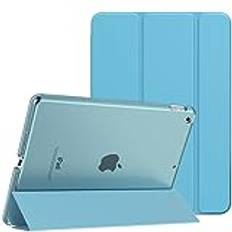 MoKo Case for iPad 10.2 iPad 9th Generation 2021/ iPad 8th Generation 2020/ iPad 7th Generation 2019, Slim Stand Hard Back Shell Smart Cover Case for iPad 10.2 inch, Auto Wake/Sleep, Misty Blue