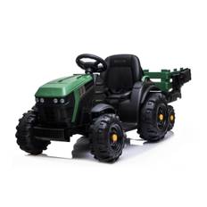 Grøn Farmer El Traktor til børn, 2x12V med EVA-gummihjul