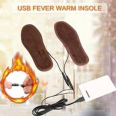 Uppladdningsbara elektriska värmesulor sulor strumpor fotvärmare usb fötter vinter utomhus varma skor tillbehör - 30-36