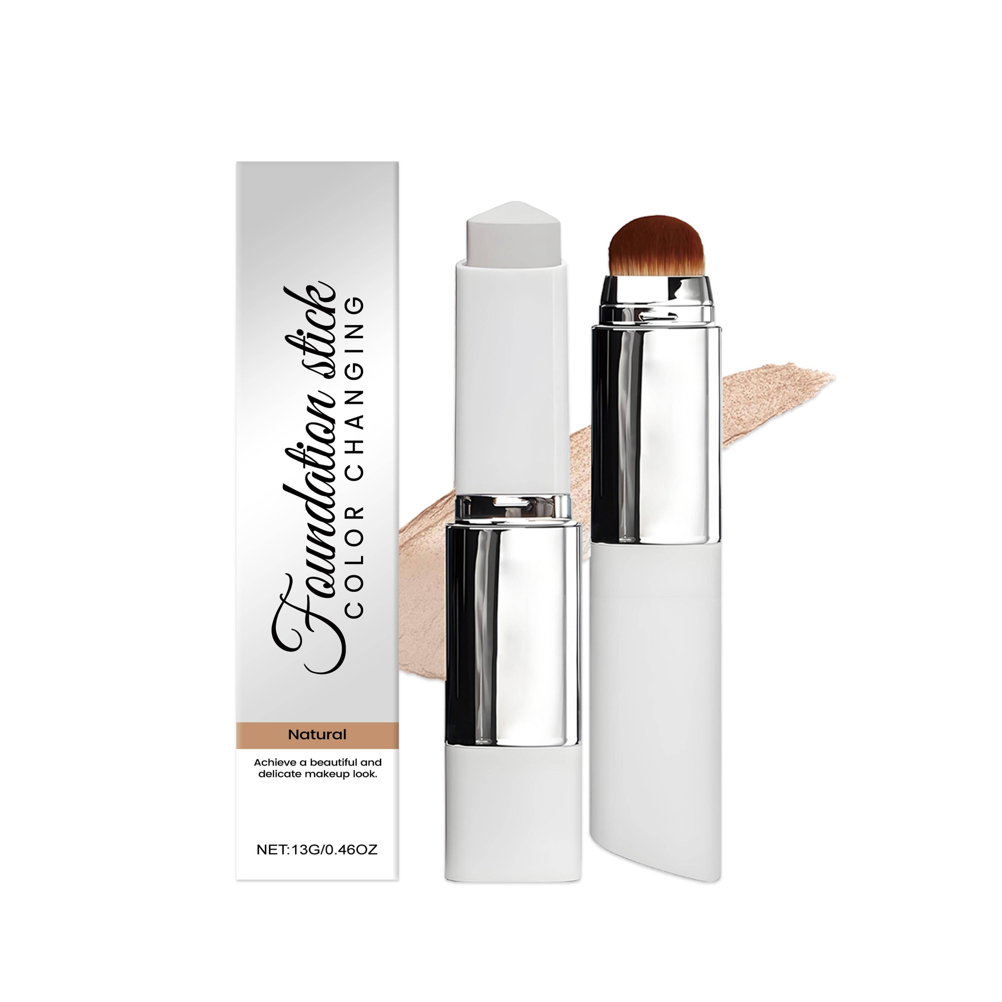 Naturlig Färg Två-i-ett Förändrande Foundation Stick: Lätt, Jämn, Transparent Foundation, Återfuktande Concealer, Långvarig Makeup