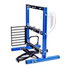 Dator Open Air Case-fäste, Aluminiumlegering DIY ATX MATX ITX PC Open Bare Frame Testbänk, Mini Datorfodral DIY Mod Base Stand med 3,5/2,5 Tum Expansionshårddiskfack, 7 PCI(Blå svart)