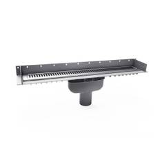 Purus Line komplett golvbrunn, 1000 mm, Ø75 mm, rostfritt stål