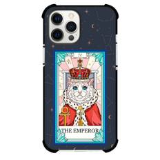 Cat Crystal Tarot The Emperor Phone Case For iPhone Samsung Galaxy Pixel OnePlus Vivo Xiaomi Asus Sony Motorola Nokia - The Emperor Tarot On Starry Background