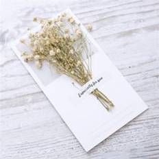 5 st / upps&#xE4;ttning retro torra blommor brev kuvert br&#xF6;llop inbjudningskort papper handgjorda gratulationskort brev skrivpapper - Vit