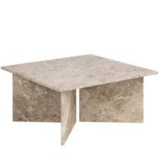 Vega marmor sofabord - 90x90 - latte brown