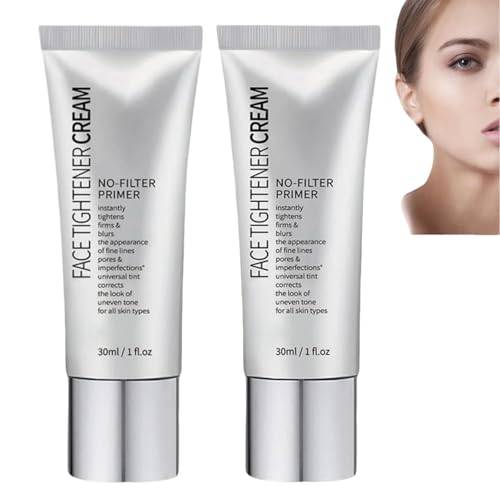 Face Tighten Skin Tightener Primer För Ansikte Före Makeup, Long Lasting Power Grip Formula (2 St)