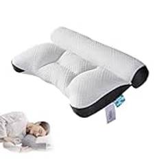 WIWIDANG Sömnförbättring Cervical Support Comfort Goose Down Pillow, ergonomisk gåsdunkudde, minnesskumkudde, Cervical Memory Foam Pillow (grå, Dakimakura)