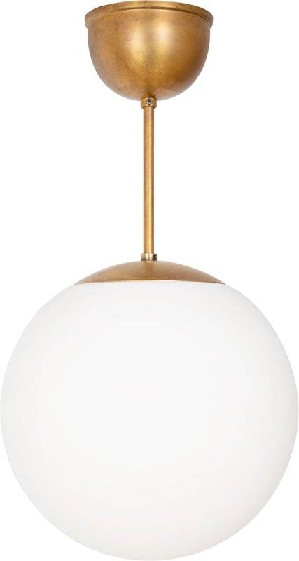 Konsthantverk Glob 3662 25cm Fast Stång/Opal Blank/Råmässing