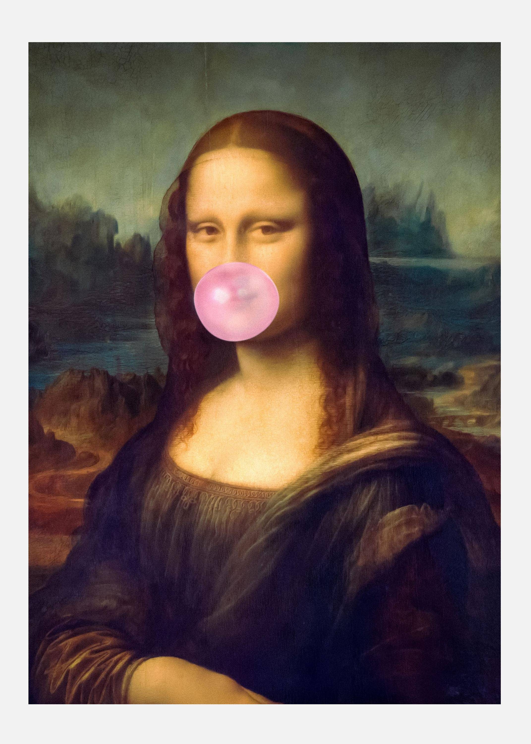 Mona Lisa Bubble Gum Canvastavla (30x40 cm)