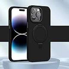 Telefonskärmskydd Compatible with iPhone 13 Pro Max Case with Sturdy 360°Ring Stand,Slim Liquid Silicone Case,Shockproof Kickstand Cover for iPhone 13 Pro Max with Anti-Scratch Soft Microfiber Lining