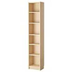 IKEA BILLY Bokhylla, björkfaner (40 x 28 x 202 cm)