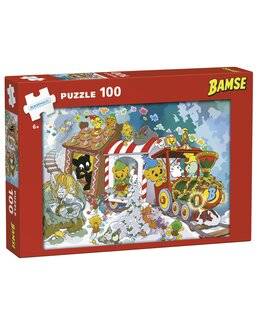 Pussel Bamse firar jul 100 bitar