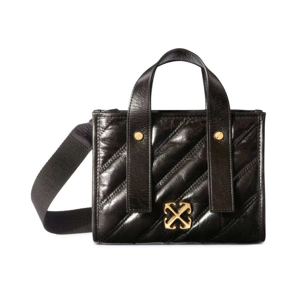 Off White Quilting Kalveskind Tote Taske - Tasker - Dame - Sort - ONE SIZE - Uld