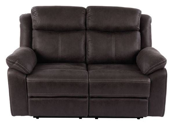 TELLY 2-sits soffa med 2 elrecliners tyg brun
