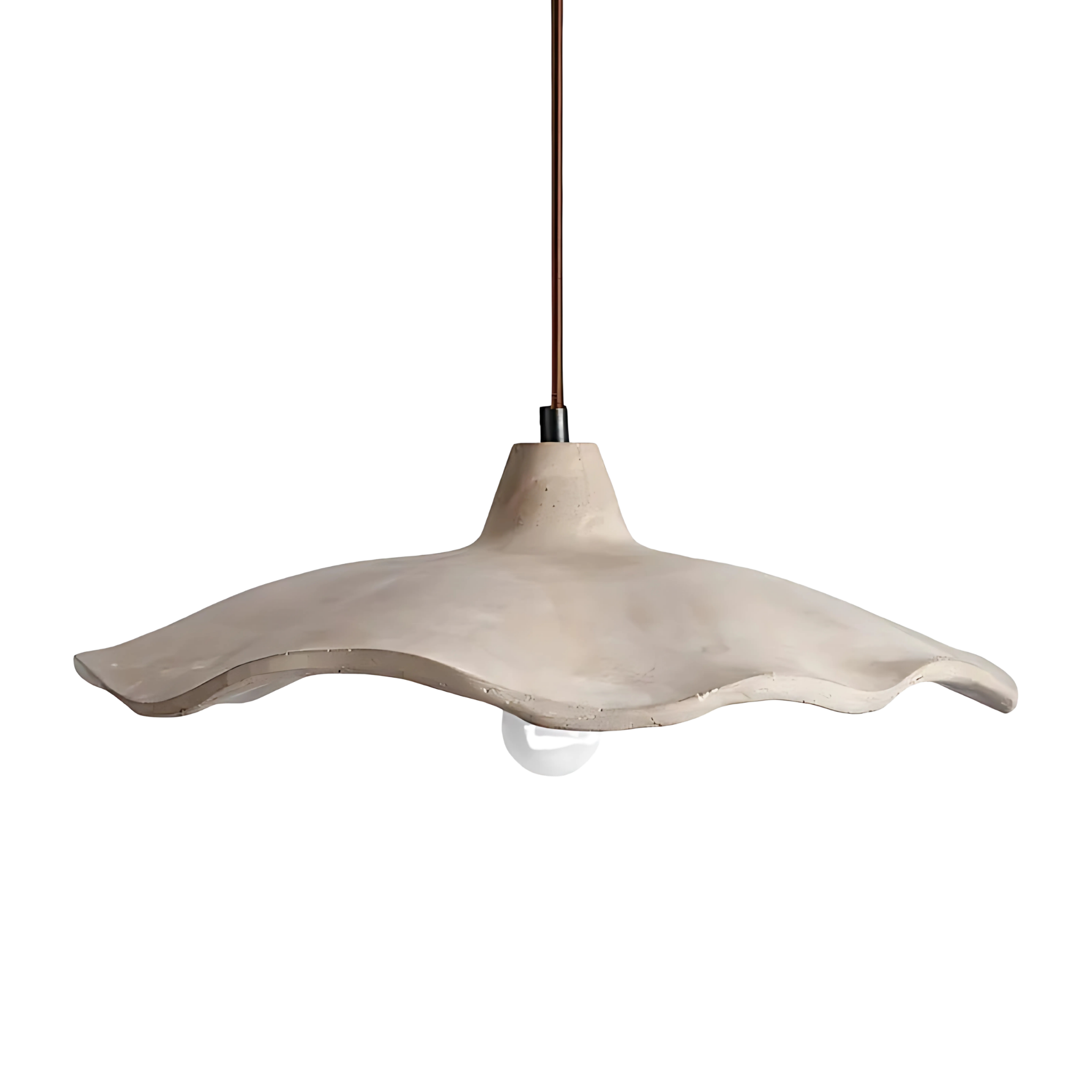 Aladin taklampa, Ø42 cm - Pendellampa i sandfärgad travertin