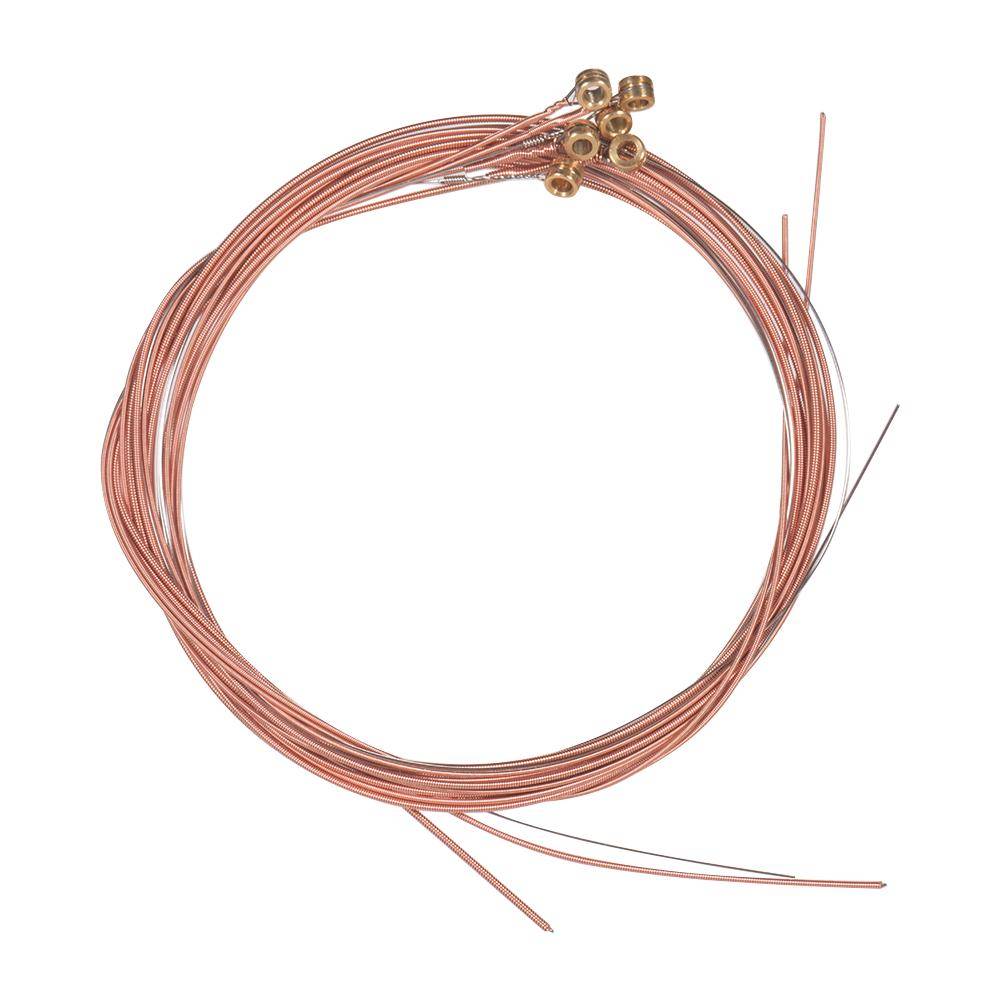 Akustisk folk gitarr strängar Set Stålkärna Kopparlegering Winding, 6st/ Set brons/röd