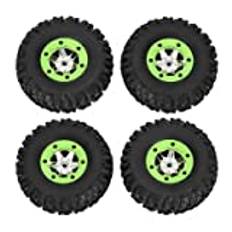 Tillbehör 4st vänster och höger däck Hjuldäckpaket for WLTOYS 12428 12423 12427 1/12 RC Bil reserveffel -tillbehör (Color : Green)
