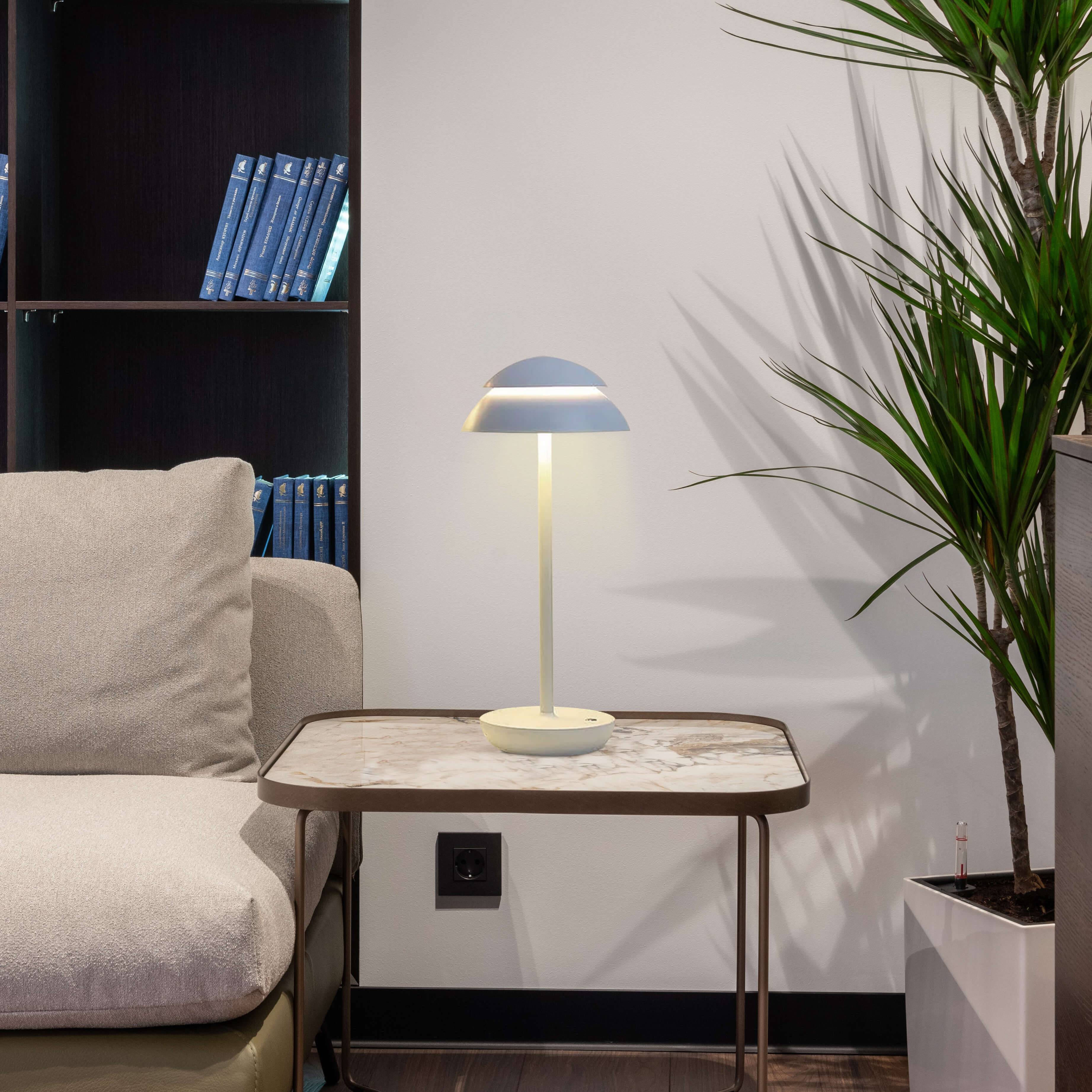 Luxora - Uppladdningsbar Trådlös Touch Bordslampa - Vit