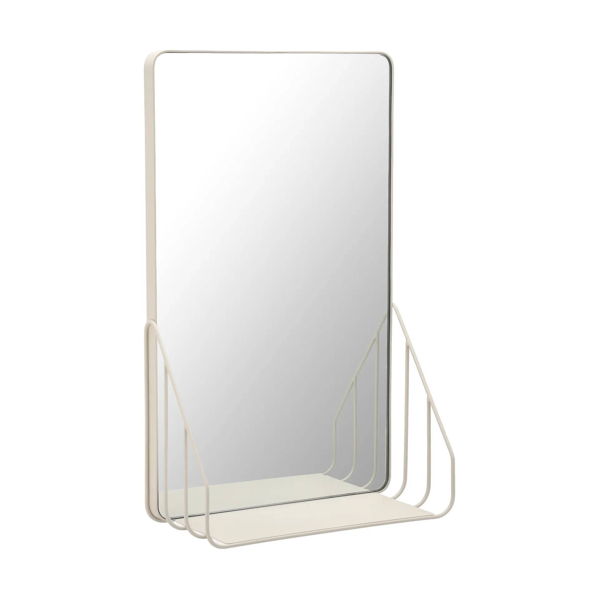 Scandi Living Nod spegel med hylla 30x50 cm Beige
