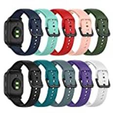 Chofit Rem kompatibel med Garmin Venu Sq musik/Venu Q-remmar, 20 mm snabbfrigörande ersättningsband mjukt silikon sport armband armband för Venu Sq musik/Venu Sq/Venu Smartwatch