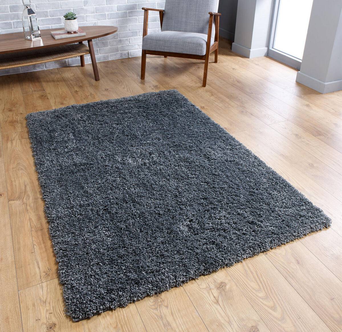 Lila Shag 520 Grå/Steel Tæppe 140x190 cm.
