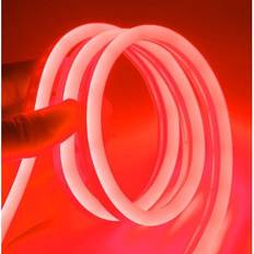 Rød 8x16 LED bånd, 5 meter, 8W pr. meter, 355lm, vandtæt - Neon Flex