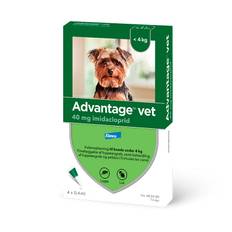 Loppemiddel 0-4 kg 4 x 0,4 ml hund