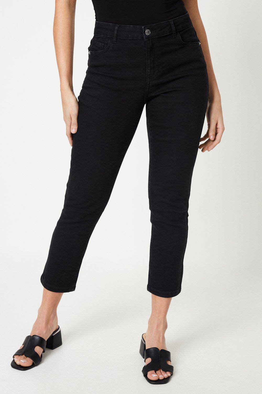 Petite Comfort Stretch Slim Jeans, black