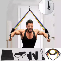 11 st Latex Tube Resistance Bands Yoga Fitness Gym Equipment Träningsrep Hem Elastisk rygg Muskel Styrketräning