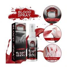 3 st Halloween vampyr sminkset - spray, pasta, kapsel, ätbar & realistisk blödnings- & ärreffekt för film/cosplay - Multifärgad (En-Storlek)