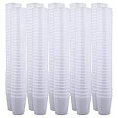 MIJOMA okrossbara snapsglas av plast, robusta skottglas. Jello Shots, desserter, fest, bröllop, födelsedag. Diskmaskin, återanvändbar. 29 ml (vit, 320 stycken)