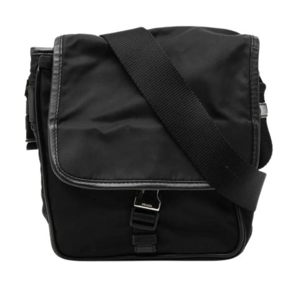 Prada Vintage Pre-owned Vintage Skuldertaske - Vintage - Herre - Sort - ONE SIZE - Uld