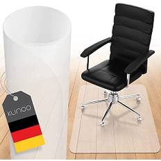 Bodenschutzmatte | Bürostuhl Unterlage in milchweiß | rutschfest und Kratzfest | Made in Germany (80x120cm)