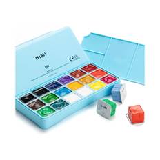 Himi Gouache Paint Set, 30ml/18colors, Jelly Cup, Blue