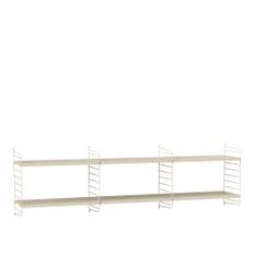 String - Vardagsrum hyllsystem O ask/beige - Träfärgad