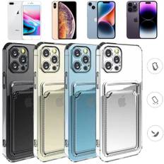 Iphone 14/13/12/11/XS/XR/SE/8/7/6 skal kortholder etui slot -