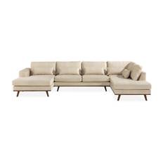 Scandinavian Choice Copenhagen U-soffa Sammet - Beige Sammetssoffa
