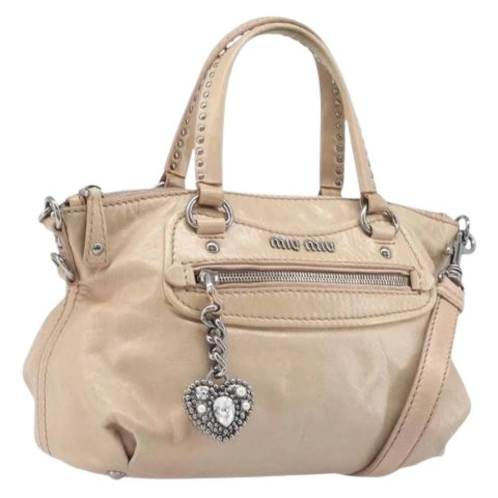 Miu Miu Pre-owned Pre-owned Hand Bag - Vintage - Dame - Beige - ONE SIZE - Uld