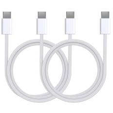 Pack of 2 USB-C USB-C Cables for iPhone 16 / 16 PLUS / 16 PRO / 16 PRO MAX - 2 meter braided nylon cable Phonillico®