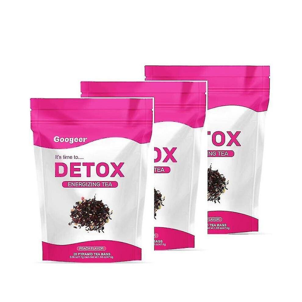 3-pack Detox-te – främjar en hälsosam vikt, minskar uppblåsthet, naturlig energi