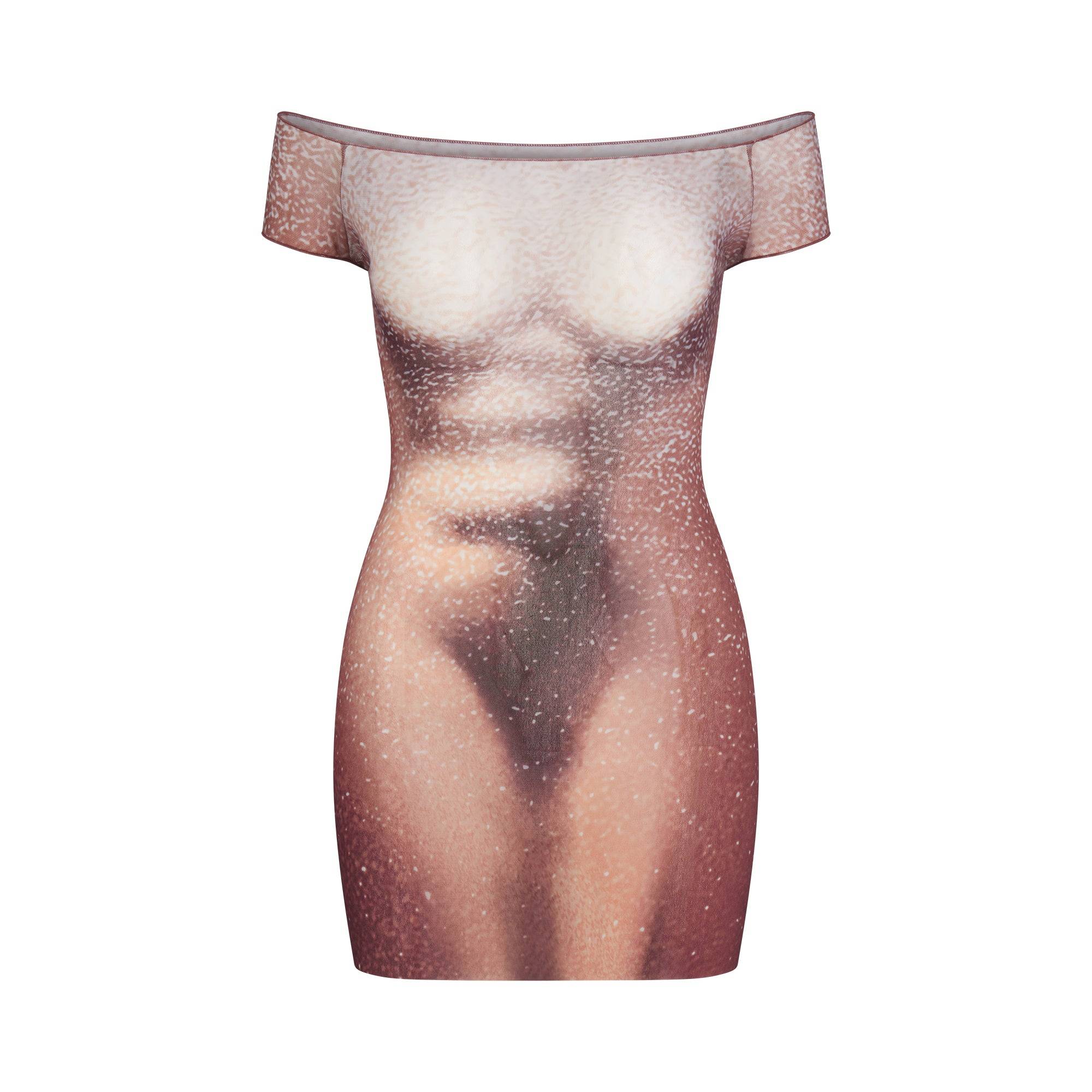 SKIMS Mini Dress | Medium Neutral | XS | Mesh Cover-Ups