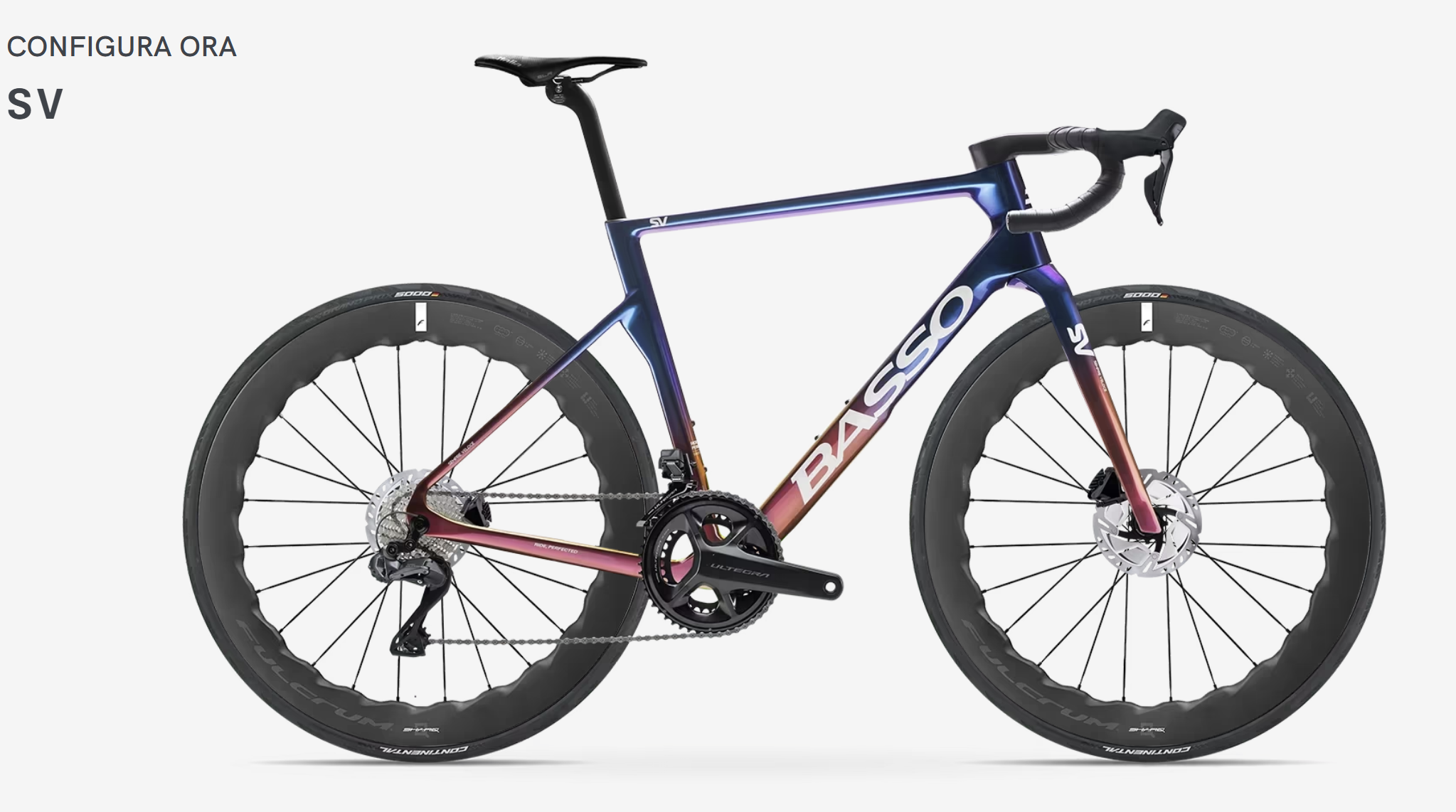 Basso SV SEMPRE VELOCE 2025 - shimano ultegra Di2 2x12 v - Fulcrum Sharq